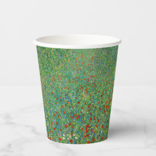 Vasos De Papel Gustav Klimt - Campo de amapola