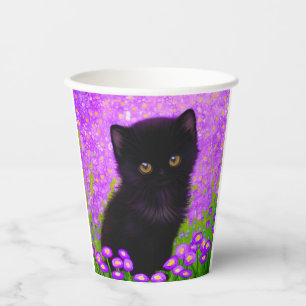 Vasos De Papel Gustav Klimt Cat