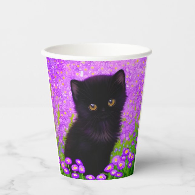 Vasos De Papel Gustav Klimt Cat (Anverso)