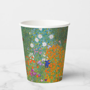 Vasos De Papel Gustav Klimt - Jardín de flores