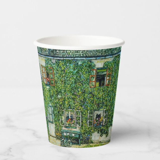 Vasos De Papel Gustav Klimt - La Casa de la Guardia (Anverso)