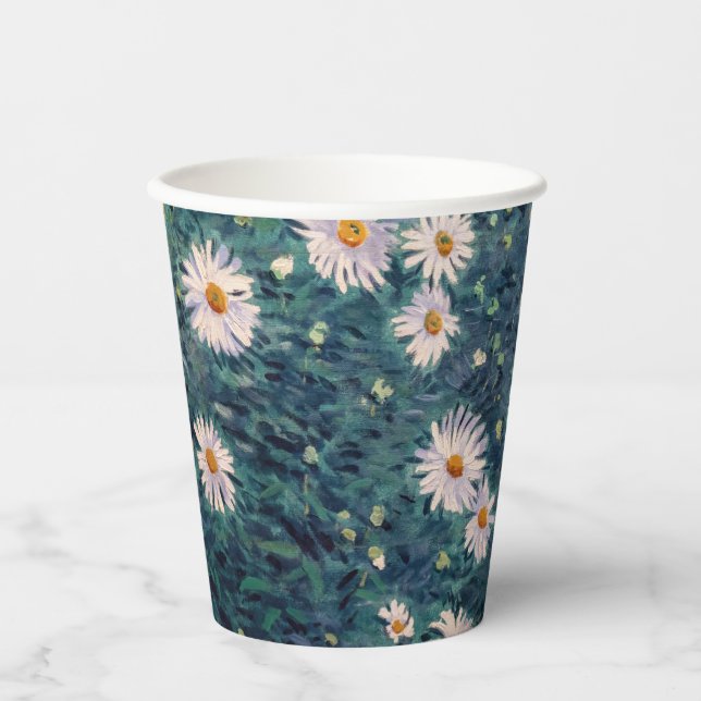 Vasos De Papel Gustave Caillebotte - Cama de Daisies, detalle (Anverso)