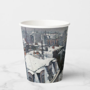 Vasos De Papel Gustave Caillebotte - Techos en la nieve