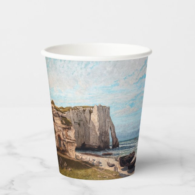 Vasos De Papel Gustave Courbet - Acantilados en Etretat después d (Anverso)