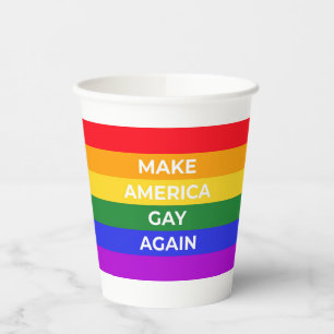 Vasos De Papel Hacer que Estados Unidos vuelva a ser gay