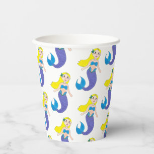 Vasos De Papel Hacer una fiesta de cumpleaños de sirena para nada