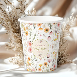 Vasos De Papel Hada de fantasía primera flor silvestre