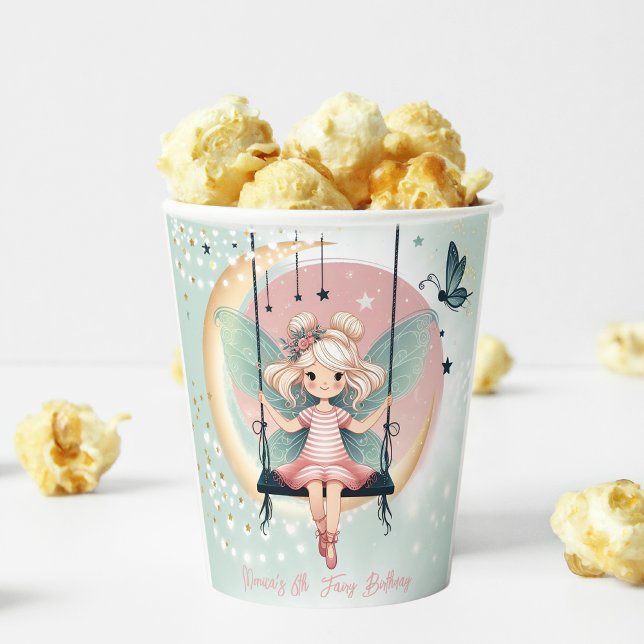 Vasos De Papel Hada encantada mágica en el cumpleaños de los niño (Subido por el creador)