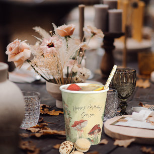 Vasos De Papel Hada mágica del bosque otoñal Cumpleaños