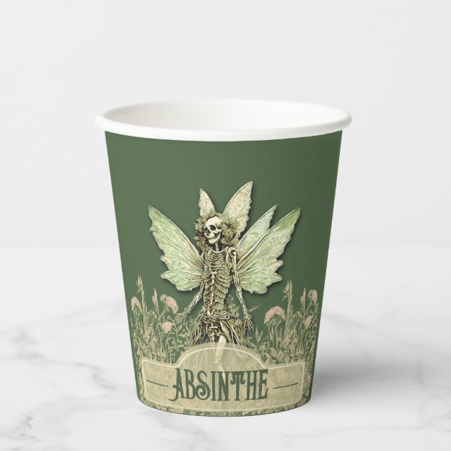 Vasos De Papel Hadas de Elixir Esmeralda Encantada (Anverso)