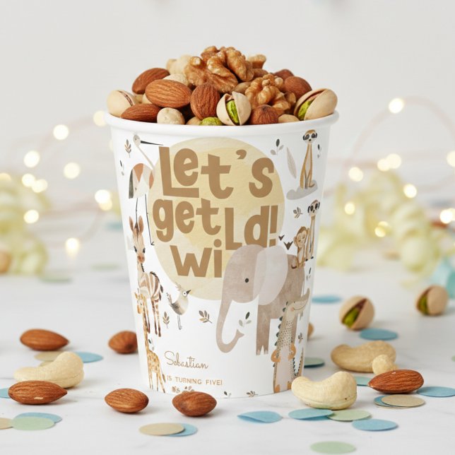 Vasos De Papel Hagamos cumpleaños a los niños de los animales sal (Subido por el creador)