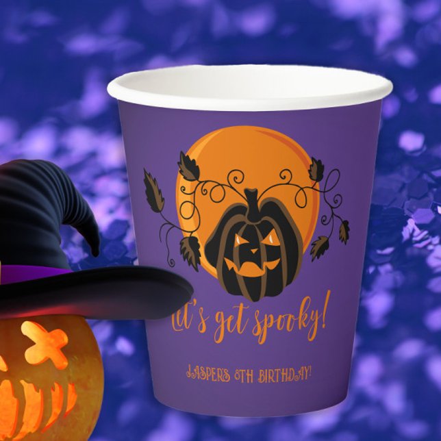 Vasos De Papel Hagamos la fiesta de cumpleaños de Halloween con m (Subido por el creador)