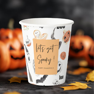 Vasos De Papel Hagamos Spooky Fiesta de Halloween