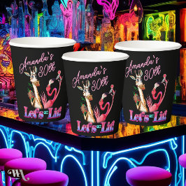 Vasos De Papel Hagamos un cóctel para adultos livianos Cumpleaños