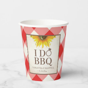 Vasos De Papel Hago BBQ Sunflower Fiesta Tableware