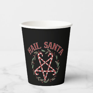 Vasos De Papel Hail Satan Navidades Krampus Xmas Devil Candy