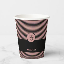 Vasos De Papel Hairstylist promocional rosa y negro