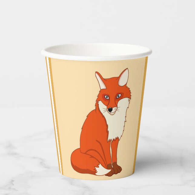 Vasos De Papel Hala, la Copa de Papel Fox (Anverso)