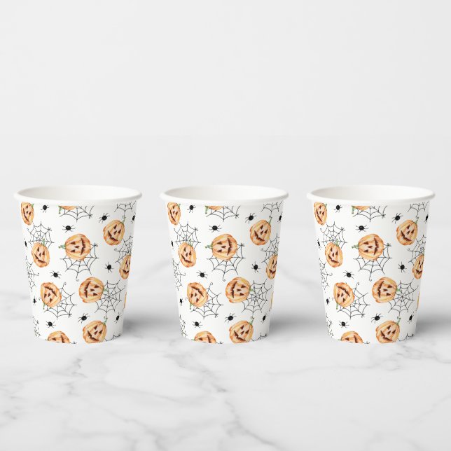 Vasos De Papel Halloween Adorable (Multi)