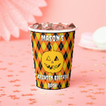 Halloween Argyle jack o lantern