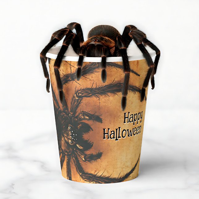 Vasos De Papel HALLOWEEN Bash de araña de hormigón de columna 🕷️ (🕷️Spine-tingling Spider HALLOWEEN Bash Paper Cup)