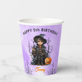Vasos De Papel Halloween Birthday Cute Little Wizard Cups de pape