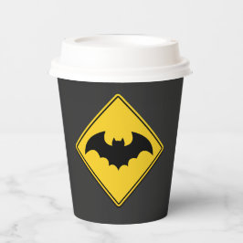 Vasos De Papel Halloween con advertencia de murciélago de vampiro