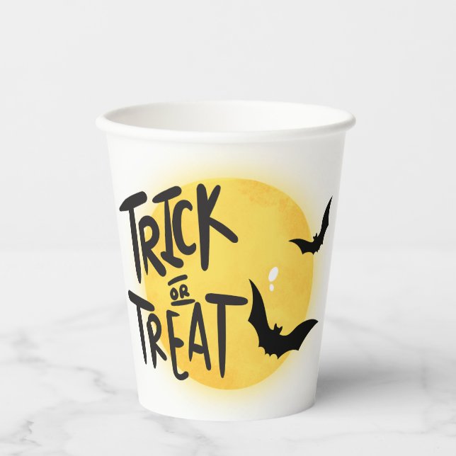 Vasos De Papel Halloween con trucos (Anverso)