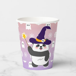 Vasos De Papel Halloween Curte Baby Panda Witch Magic Wand
