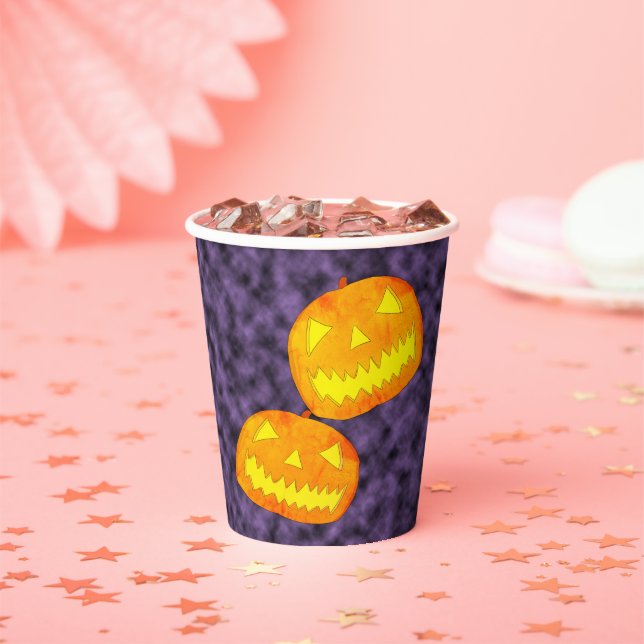 Vasos De Papel Halloween de celebración siniestra (in situ)