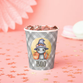 Vasos De Papel Halloween de Cute Black Cat BOO