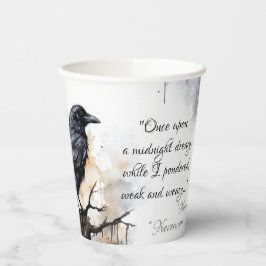 Vasos De Papel Halloween de espeluznante Black Raven