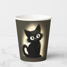 Vasos De Papel Halloween de gato negro de cute boo