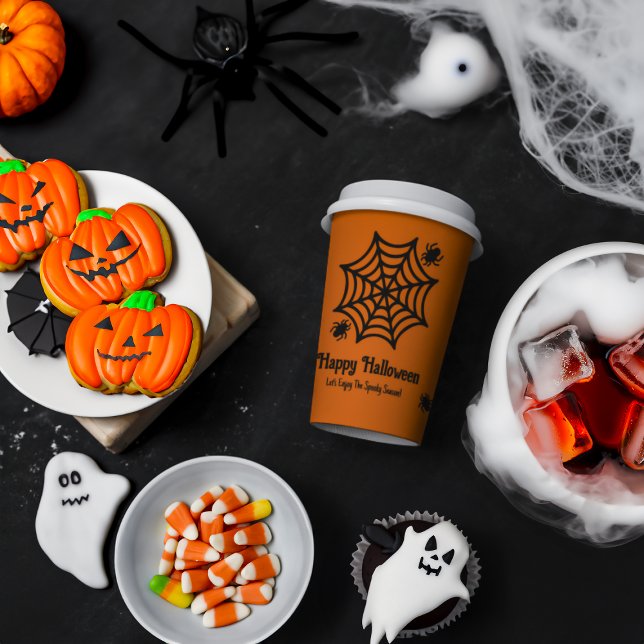 Vasos De Papel Halloween de Spiderweb personalizado (Subido por el creador)