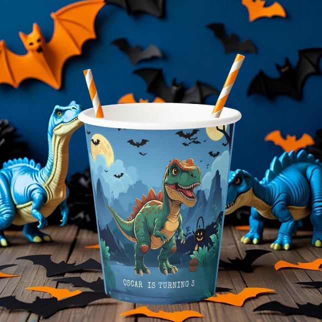 Vasos De Papel Halloween Dinosaur Birday Party | Spooky T-Rex (Subido por el creador)