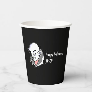 Vasos De Papel Halloween Drácula dibujado a mano