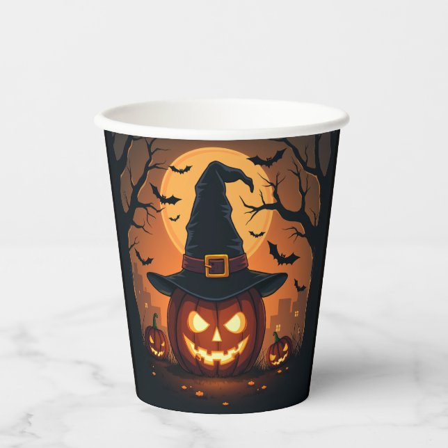 Vasos De Papel Halloween dulce contigo (Anverso)