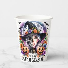Vasos De Papel Halloween "Es temporada de brujas"