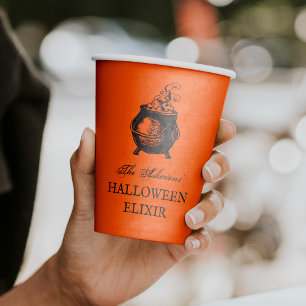Vasos De Papel Halloween fiesta de bruja engendrada naranja graci