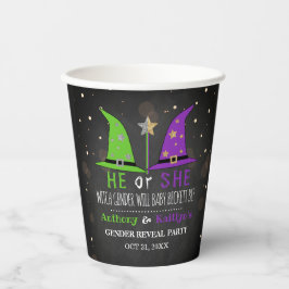 Vasos De Papel Halloween Fiesta de revelación de género femenino