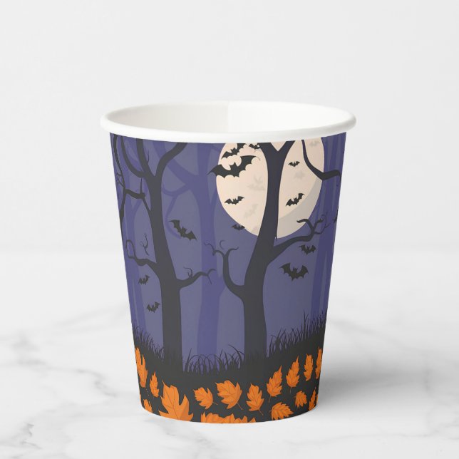 Vasos De Papel Halloween forestal (Izquierda)