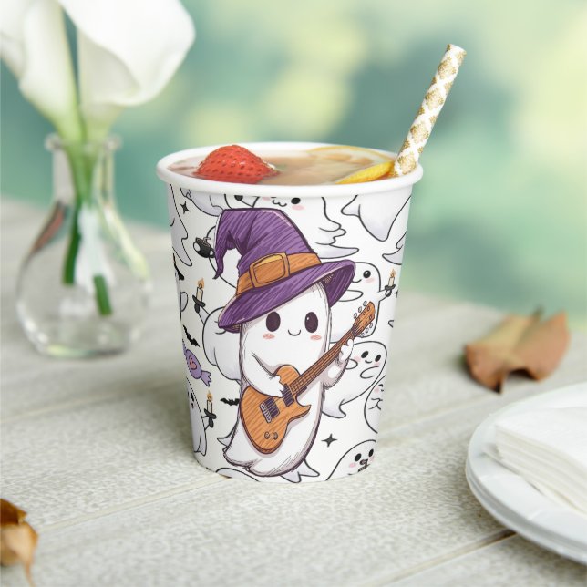 Vasos De Papel Halloween Fun Fiesta Fun Spooky (in situ)