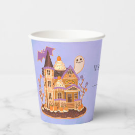 Vasos De Papel Halloween Gingerbread Hauned House