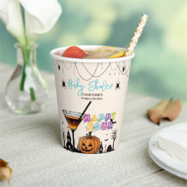 Vasos De Papel Halloween Happy Hour Pumpkin Cocktail Baby Shower
