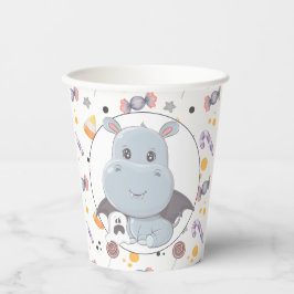 Vasos De Papel Halloween Hippotamus Little Boo Baby Shower