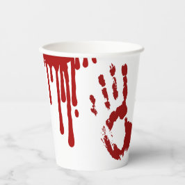 Vasos De Papel Halloween Horror Película Huellas Sangrientas