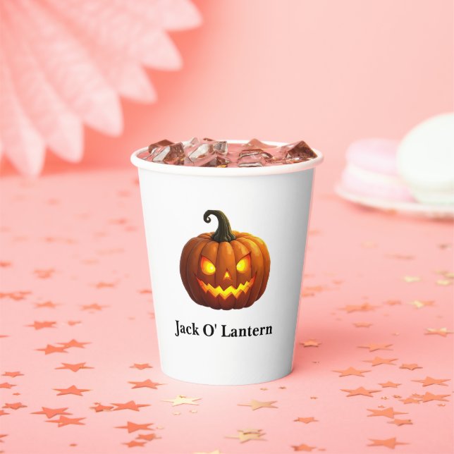 Vasos De Papel Halloween Jack O' Lantern Paper cup (in situ)