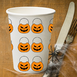 Vasos De Papel Halloween Jack y Jill O-Lantern