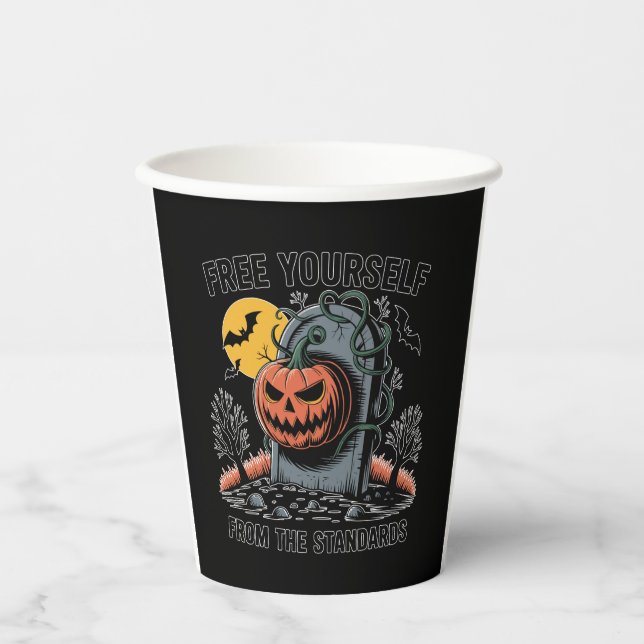 Vasos De Papel Halloween Libérate De Los Estándares.jpg (Anverso)