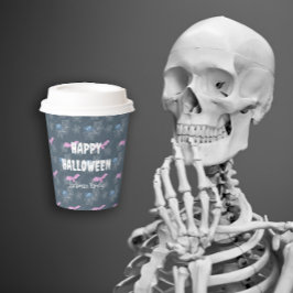 Vasos De Papel Halloween lindo con murciélagos y arañas